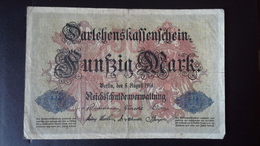 Deutsches Reich 50 Mark Darlehenskassenschein ( 5.8.1914) ( Rosenberg 50/ Pick 49) - 50 Mark