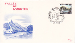 1481  TOUR P255 FDC   Tourisme Vallée De L'ourthe 14-12-1968  Barvaux-sur-Ourthe €1,5 - 1961-1970