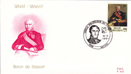 2002  PC P616 FDC   Baron 150 Ans Dynastie Parlement 14-3-1981 5335 Natoye €1,9 - 1981-1990