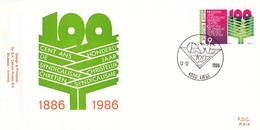 2238  MET P814 FDC   Syndicat 100 Ans Syndicalisme Chrétien 13-12-1986 4020 Liège €2 - 1981-1990