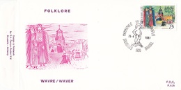 2250  TOUR P825 FDC   Tourisme Wavre Waver 25-4-1987 1000 Bruxelles €2 - 1981-1990