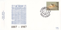 2272  MET P846 FDC   Journal Le Soir 12-12-1987 1180 Bruxelles €2 - 1981-1990