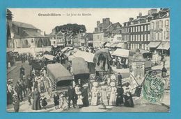 CPA Jour De Marché Marchands Ambulants GRANDVILLIERS 60 - Grandvilliers