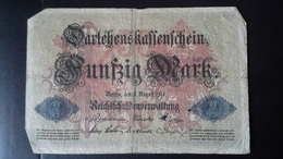 Deutsches Reich 50 Mark Darlehenskassenschein ( 5.8.1914) ( Rosenberg 50 B/ Pick 49) - 50 Mark