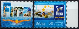 2008 - SERBIA - WATER POLO Ball Swimming - 100th Anniv. Of FINA - MNH  / With LABEL CINDERELLA VIGNETTE - Wasserball