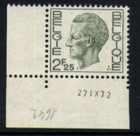 A27 - Belgium - Elström - 1972 - OBP 1642 Fosfor MNH - Hoekdatum Drukdatum - Esquinas Fechadas