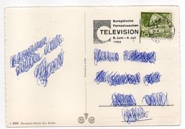 Suisse--1954--Beau Cachet  Temporaire "TELEVISION " Et Timbre  Sur Carte Postale Zurich--cachet LUZERN 2 - Cartas & Documentos