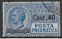 Italia Italy 1924 Regno Pneumatica Leoni Soprastampati C40 Sa N.PN7 US - Pneumatic Mail