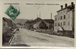 CPA - CHATENOIS (88) - Aspect De La Gendarmerie Et De L'avenue De La Gare En 1906 - Chatenois