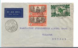 FDI008 / Neukaledonien 1948 In Die Schweiz - Lettres & Documents