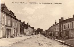 CPA - CHATENOIS (88) - Aspect De La Grande-Rue Vers Mannecourt Et Du Café Du Commerce En 1924 - Chatenois