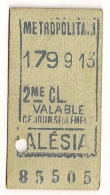 ANCIEN TICKET DE METRO ALESIA    CPA1520 - Europa