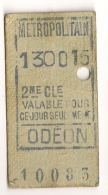 ANCIEN TICKET DE METRO ODEON    CPA1520 - Europa