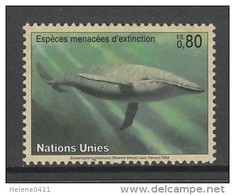 TIMBRE NEUF DES NATIONS UNIES GENEVE - BALEINE BLEUE (BALAENOPTERA MUSCULUS) N° Y&T 267 - Baleines