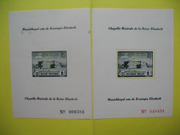 Bloc Feuillet Dentelé Et Non Dentelé Perforé  Chapelle Musicale De La Reine Elisabeth  N° 048494 Et N° 009583 En L'état - Unclassified