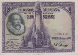 (B0053) SPAIN, 1928. 100 Pesetas. P-76a. VF - 100 Pesetas