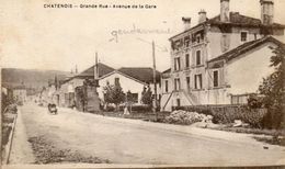 CPA - CHATENOIS (88) - Aspect De La Gendarmerie Et De La Grande-Rue , Avenue De La Gare , Dans Les Années 20 - Chatenois
