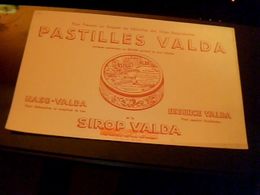 Buvard Publicitè Médicaments Pastille Valda Sirop Valda  &  Essence Naso Valda - V