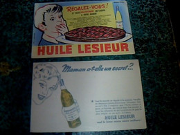 Buvards X2 Différents Dont 1 EFGE Publicité  Huile Lesieur - H