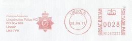 2011  Cover LINCOLNSHIRE POLICE HQ  Meter Slogan Lincoln  GB Stamps - Policia – Guardia Civil