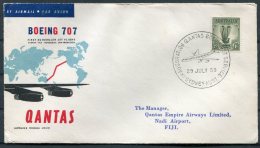 1959 Australia / Fiji. Qantas First Flight Cover Sydney - Nadi Airport - Cartas & Documentos