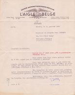 1947: Lettre De ## L'AIGLE BELGE, Meir, 12, ANVERS ##  Au ## Notaire GOBEAUX à FONTAINE-l'ÉVÊQUE ## - Bank En Verzekering