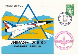FRANCE - Carte - Premier Vol MIRAGE 2000 Dassault Breguet - ISTRES AIR - 1978 - Primeros Vuelos