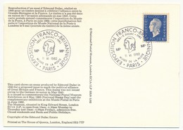 FRANCE - Carte Aff 10c Dulac (philatélique Très Tardif) - Exposition Franco Britannique PARIS 1982 - Commemorative Postmarks