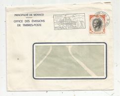 Lettre , MONACO ,MONTE CARLO ,1961 ,office Des Emissions De Timbres- Poste, Flamme,0.25, Rainier III - Marcofilia