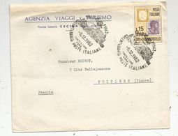 Lettre , ITALIE ,centenario Poste Italiane ,1962 , Ponte S. Luigi , ROMA ,agenzia Viaggi E Turismo , Cecina - Franking Machines (EMA)