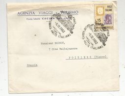 Lettre , ITALIE ,centenario Poste Italiane ,1962 , Ponte S. Luigi , ROMA ,agenzia Viaggi E Turismo , Cecina - Frankeermachines (EMA)