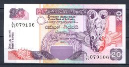 460-Sri Lanka Billet De 20 Rupees 1995 L90 Neuf - Sri Lanka