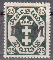 DANZIG   SCOTT NO. 04     MINT HINGED     YEAR 1921 - Dienstzegels