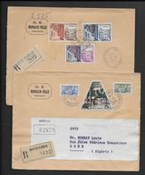 MONACO - Lot De 17 Enveloppes Recommandées Pour L'Algérie - Collections, Lots & Séries