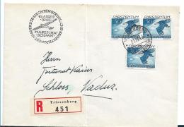 Lie091 / LIECHTENSTEIN -  Segelflugpost Mit Adlerfrankatur 1946 - Covers & Documents