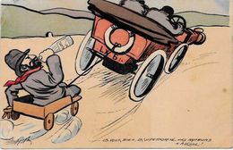CPA Fantaisie Sport Voiture Automobile Circuit Circulé En 1906 - Other & Unclassified
