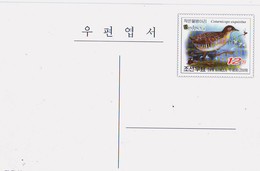 North Korea 2009 Birdpex Coturnicops Exquistitus Postal Pre-stamped Card - Cuco, Cuclillos