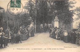 95-PRESLES- LA SAINT-HUBERT- LES INVITES SORTANT DU CHATEAU - Presles