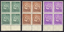 Slowakei / Slovakia, 1941, Mi  91-93 Viererblock **/* [250318XXII] - Ungebraucht