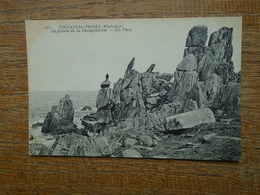 Trégastel-primel , La Pointe De La Décapitation "" Carte Animée Promeneur Sur Les Rochers "" - Primel