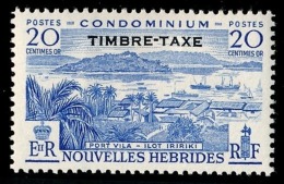 NOUVELLES HEBRIDES 1957 - Yv. Taxe 38 * - Port Vila 20c ; TIMBRE-TAXE  ..Réf.AFA23040 - Timbres-taxe