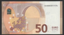 50 EURO ITALIA  SC  S011 "08" - DRAGHI   UNC - 50 Euro