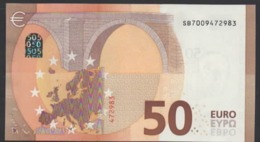 50 EURO ITALIA  SB  S003  Ch. "00"  - DRAGHI   UNC - 50 Euro