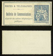 TELEPHONE N° 24 25c Bleu TB Cote 5€ - Telegrafi E Telefoni