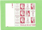 BEAUJARD CHEFFER TETE BECHE SALON DU TIMBRE 2010 DANS UN BLOC DE 6 - Unused Stamps