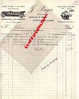 48- MARVEJOLS- RARE LETTRE J. PAGES- MECANICIEN GARAGE AUTOMOBILE-FAUBOURG DU BARRY- 1928 - Auto's