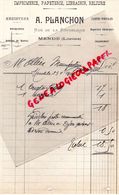 48- MENDE- RARE FACTURE A. PLANCHON- IMPRIMERIE PAPETERIE LIBRAIRIE RELIURE-CARTES POSTALES- RUE REPUBLIQUE-1914 - Druck & Papierwaren