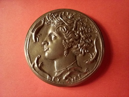 GROSSE MÉDAILLE BRONZE EYDA PAR Y.AICE 1974  Diamètre 69 Mm 174.44 Grammes - Other & Unclassified