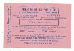Billet à Trarif Réduit , Théâtre De La Potinière , Paris , Marpessa Dawn Dans CHERIE NOIRE , 2 Scans - Tickets D'entrée