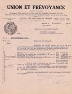 1928: Lettre De ## UNION Et PRÉVOYANCE, Rue Royale, 93, BR. ##  Au ## Notaire HARDY à FONTAINE-l'ÉVÊQUE ## - Banco & Caja De Ahorros